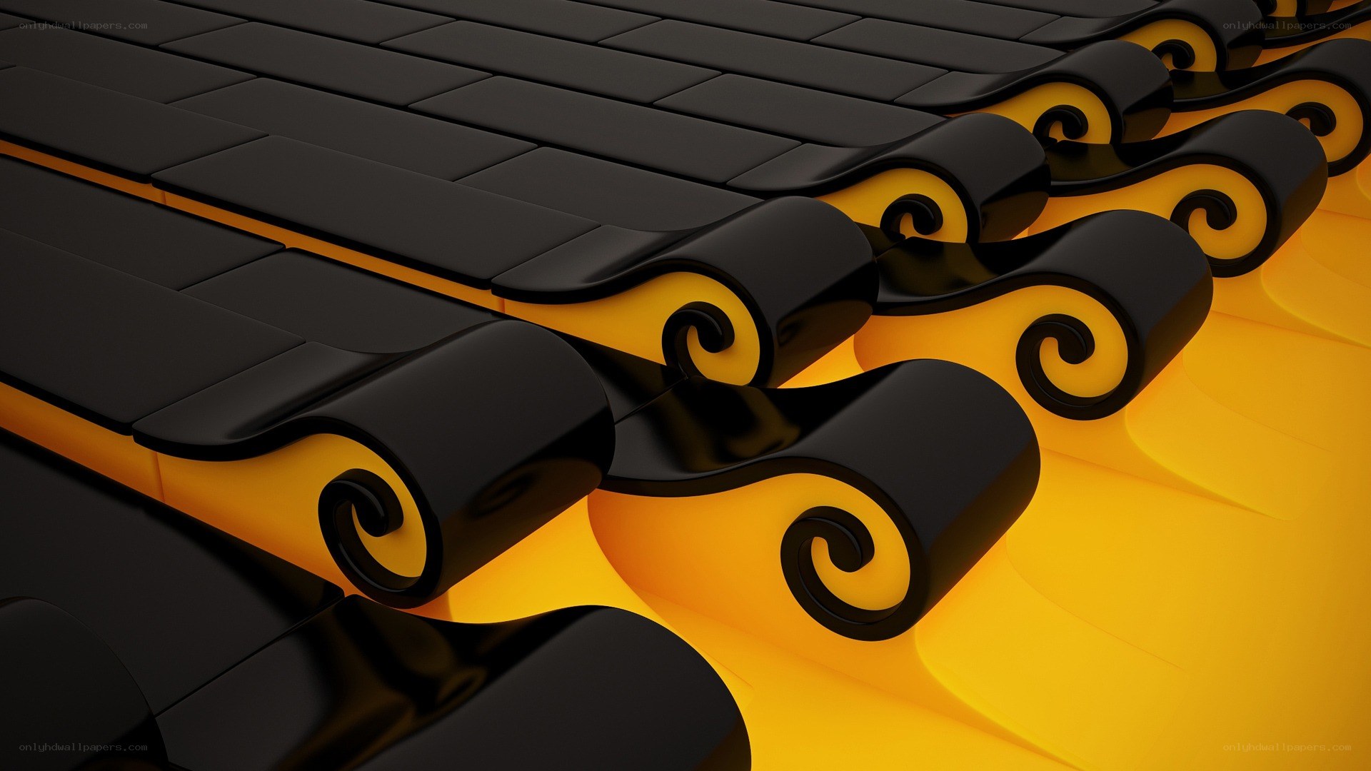 Black and yellow abstract design