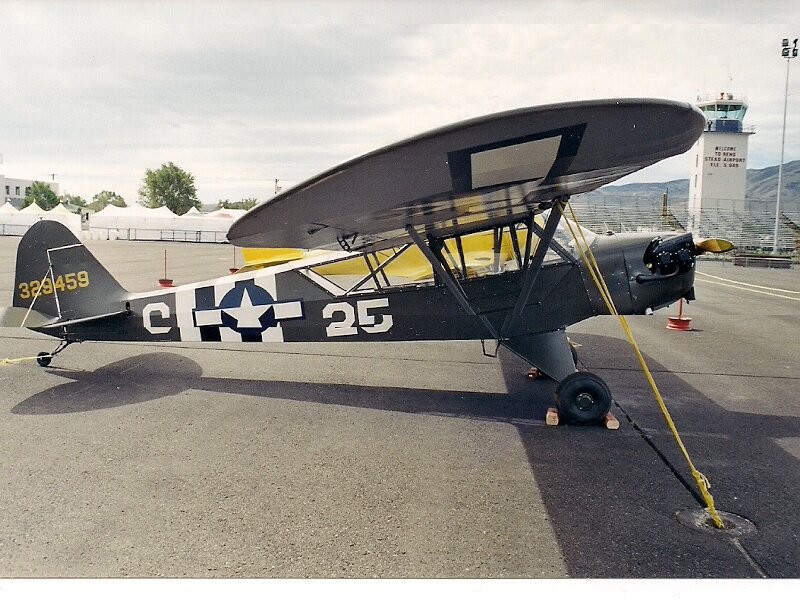 Black and Yellow Airplane — Gray