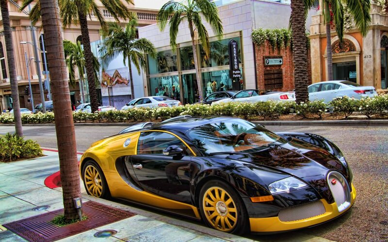 Black and Yellow Bugatti — Urban
