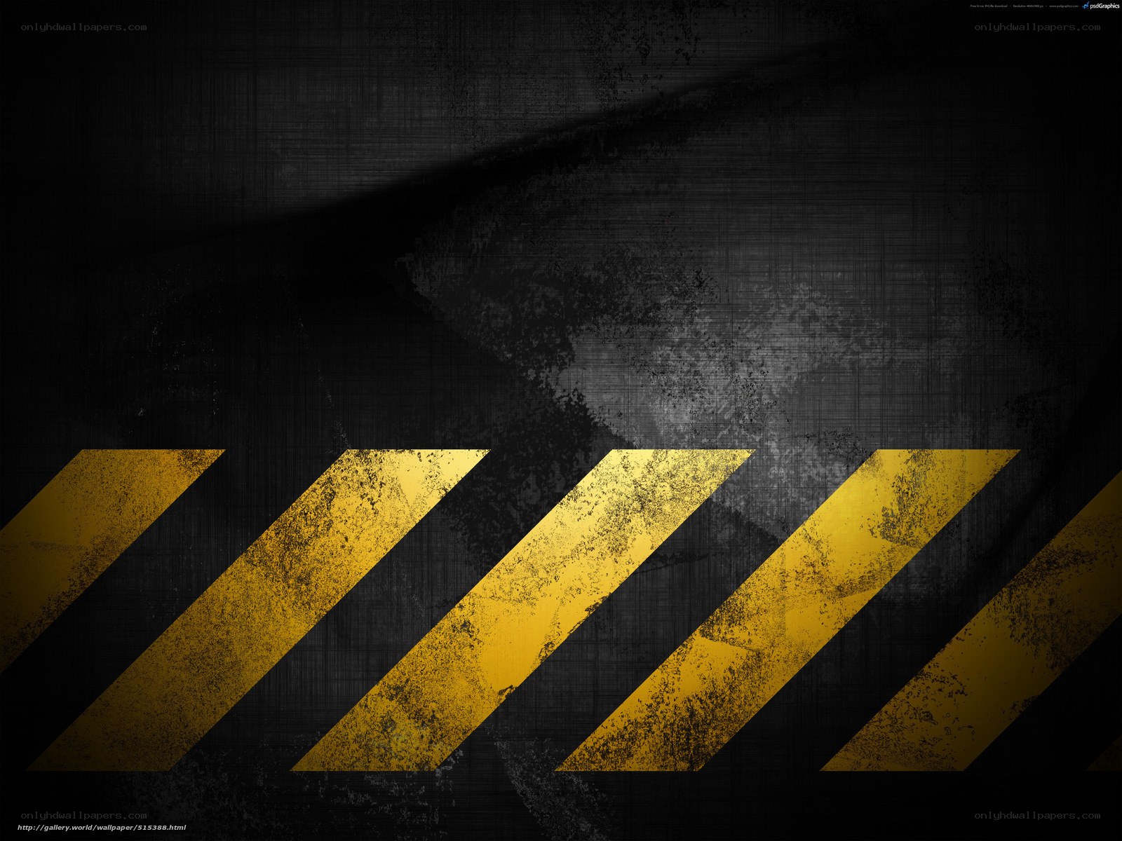 black and yellow caution stripes