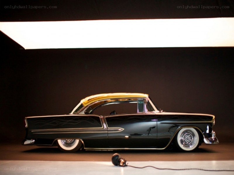 black and yellow classic car