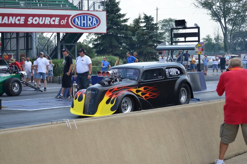 Black and Yellow Drag Car