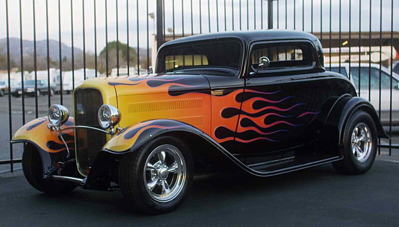 Black and Yellow Hot Rod — Calm, Afternoon