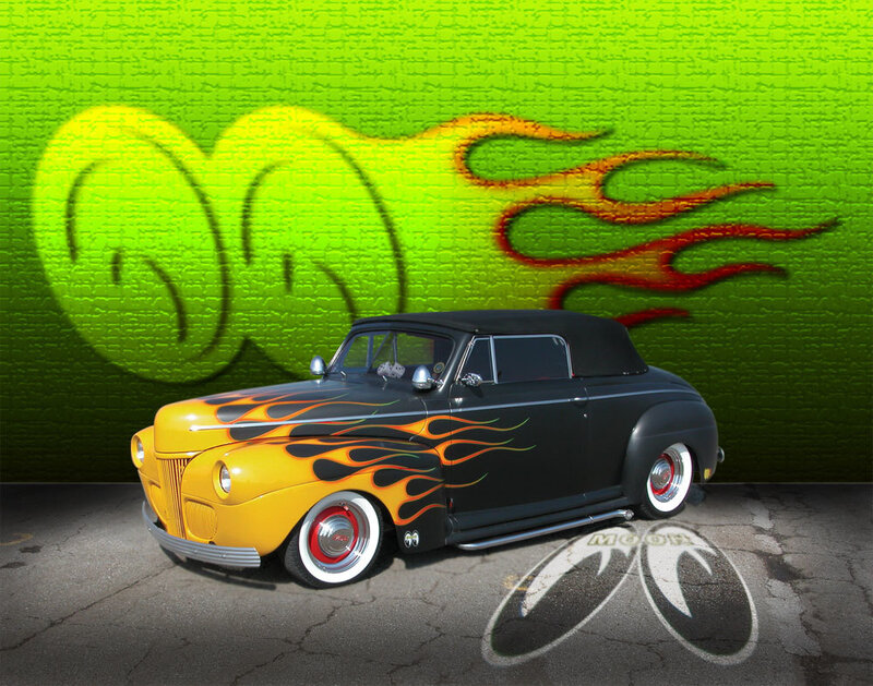 Black and Yellow Hot Rod — Green