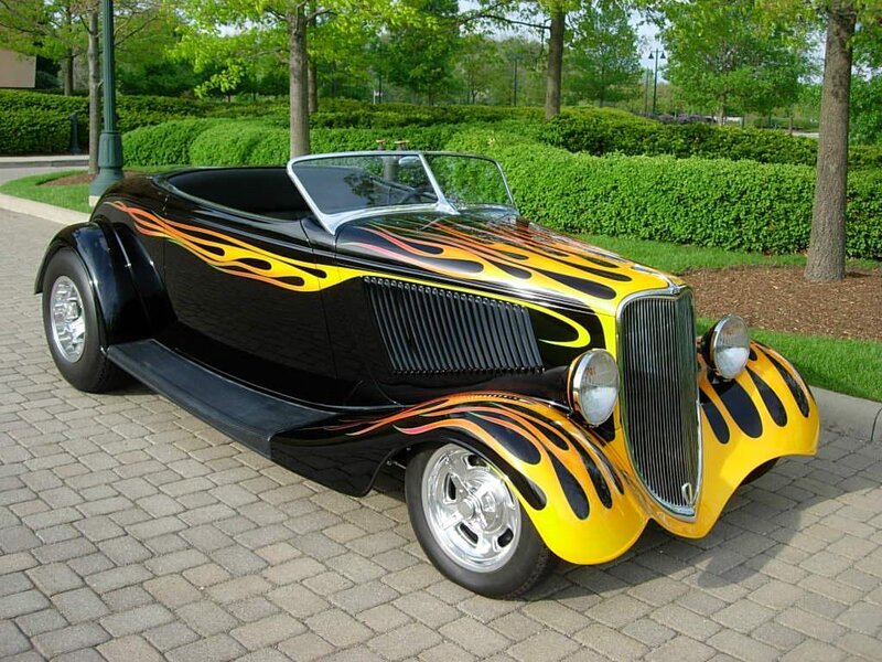 Black and Yellow Hot Rod