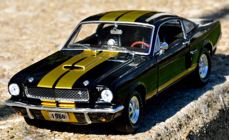 Black and Yellow Model Car