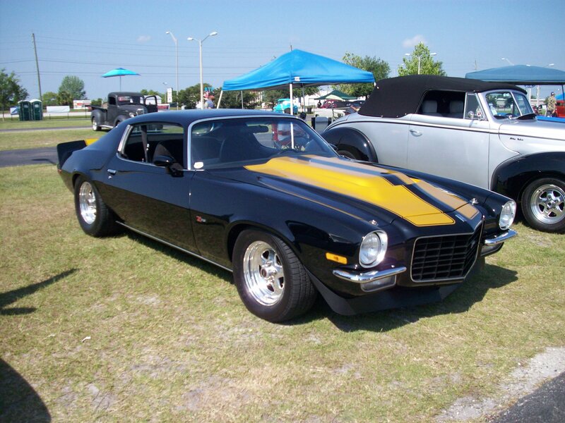 Black and Yellow Muscle Car — Outdoor
