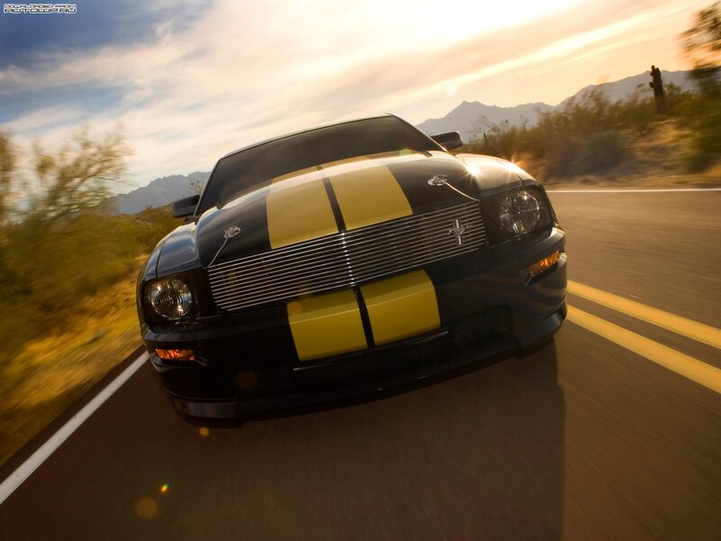 Black and Yellow Mustang