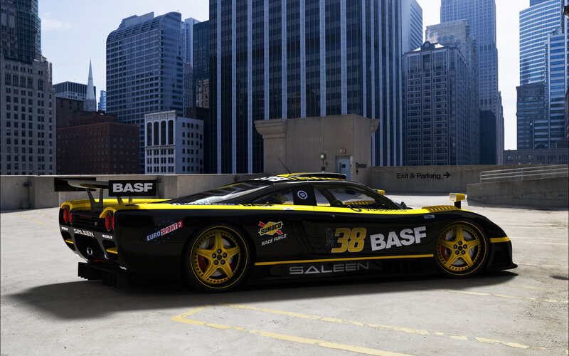 Black and Yellow Race Car — Dramatic, Afternoon