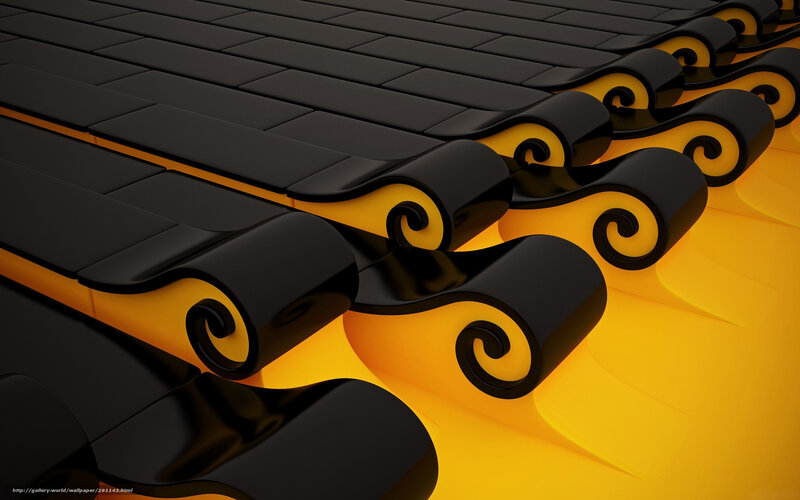 Black and Yellow Scrolls
