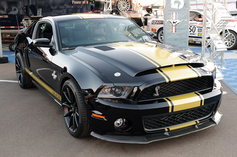 Black and yellow Shelby Mustang