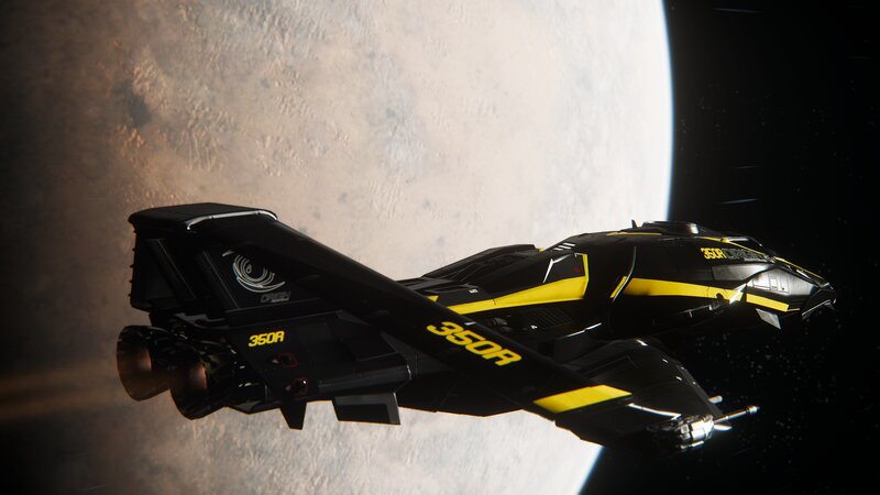 Black and Yellow Spaceship — Dramatic