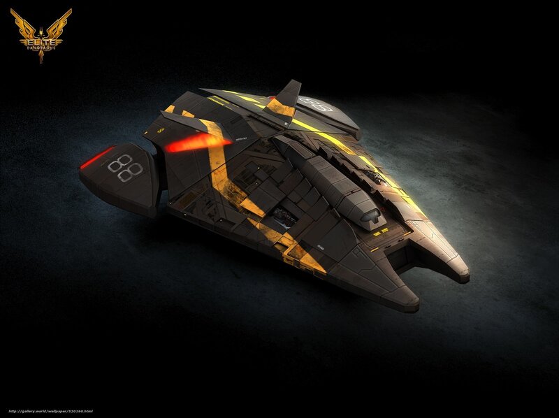 Black and Yellow Spaceship