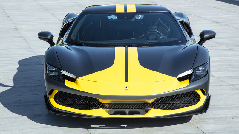 Black and Yellow Sports Car — Dramatic, Afternoon, Photograph