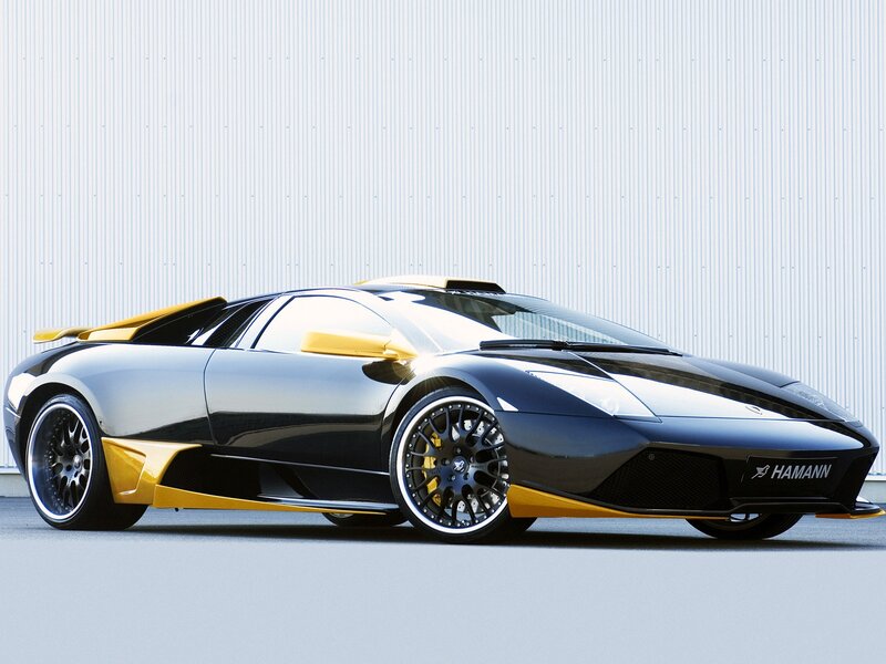 Black and Yellow Sports Car — Dramatic, Photograph