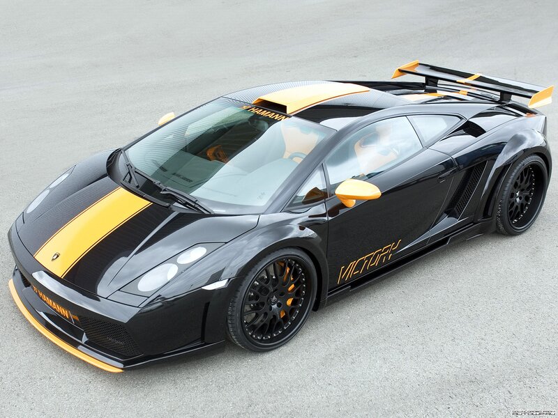 Black and Yellow Sports Car — Dynamic, Photograph, Tire
