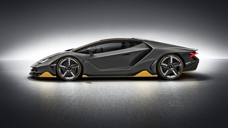 Black and Yellow Sports Car — Gray