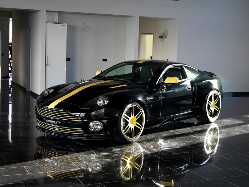 Black and yellow sports car