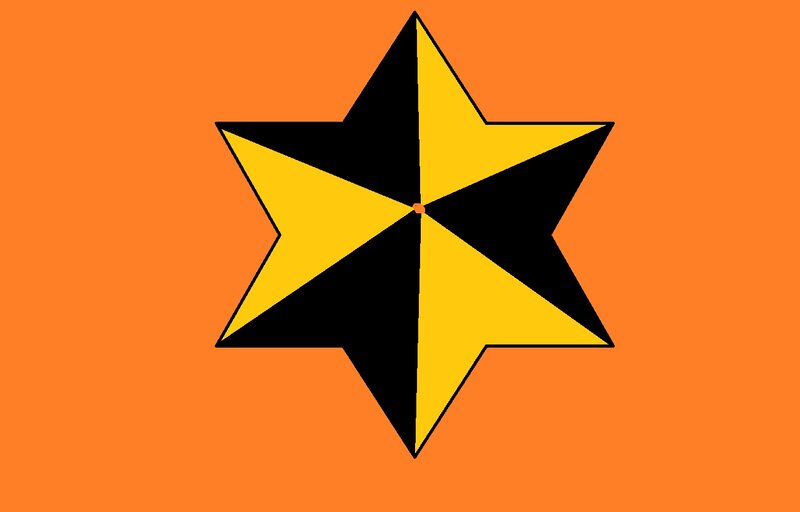 Black and Yellow Star