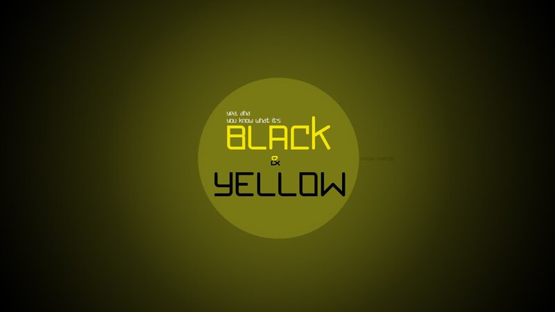 Black and Yellow text design