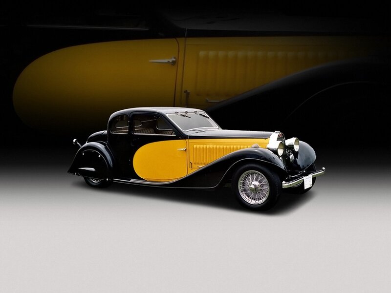Black and Yellow Vintage Car — Dramatic