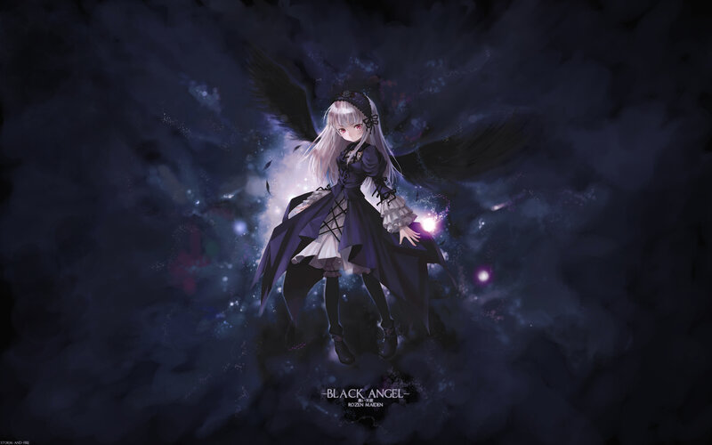 black angel anime girl