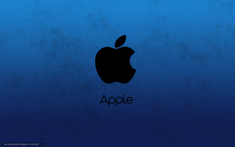 Black Apple Logo — Blue, Calm, Minimalist