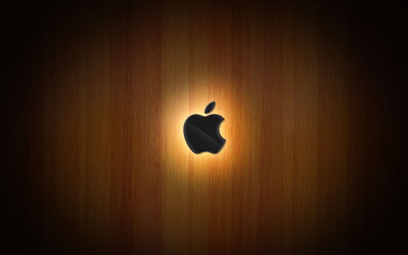 Black Apple Logo — Brown, Dramatic, Digital Art
