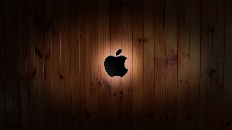 Black Apple Logo — Brown, Dramatic, Photograph