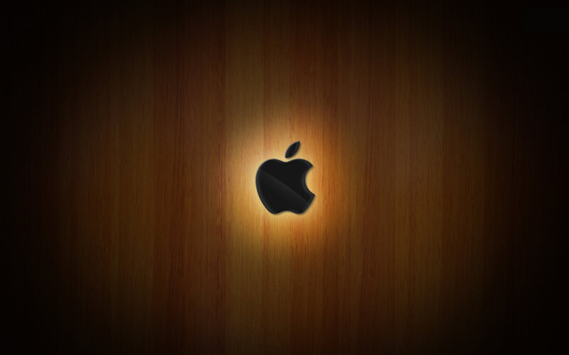 Black Apple Logo — Brown