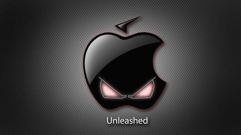 Black Apple Logo — Dark, Digital Art