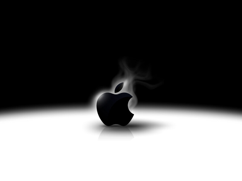 Black Apple Logo — Dramatic