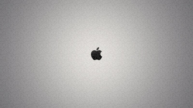 Black Apple Logo — Gray Background