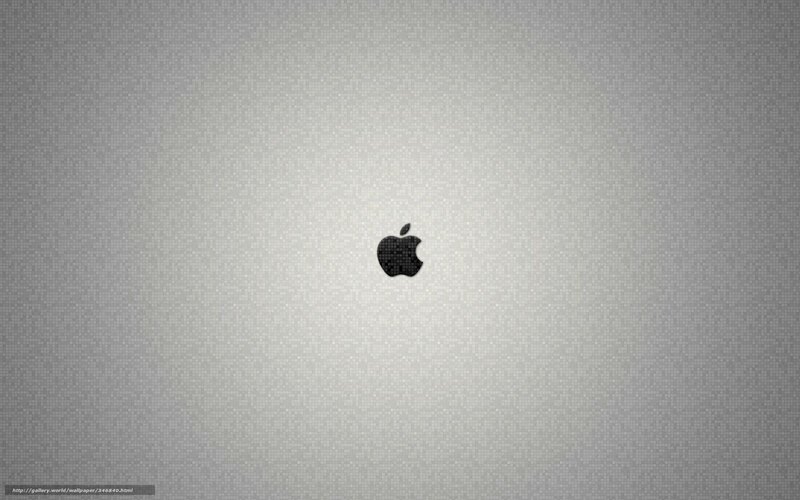Black Apple Logo — Gray, Neutral, Minimalist, Gray Background