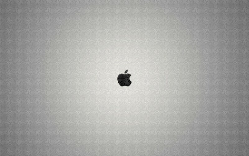 Black Apple Logo — Gray, Neutral, Minimalist