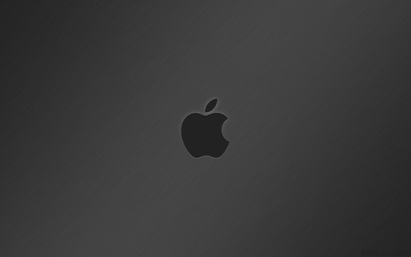 Black Apple Logo — Gray, Neutral