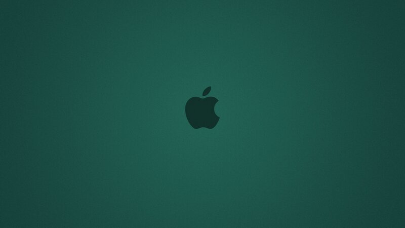 Black Apple Logo — Green