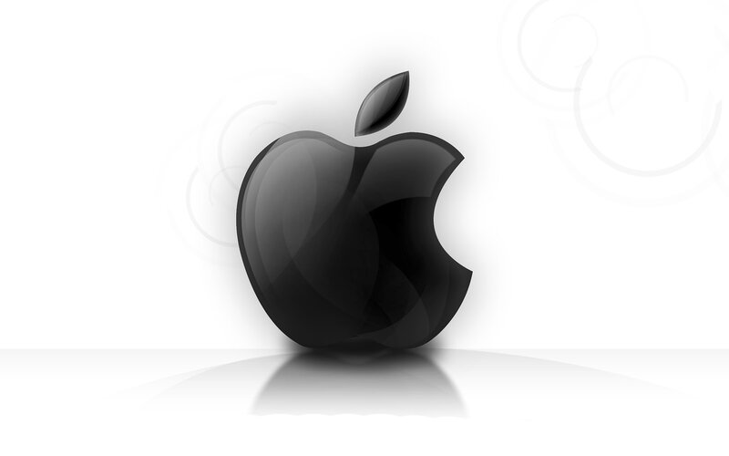 Black Apple Logo — Minimalist, 3d Render
