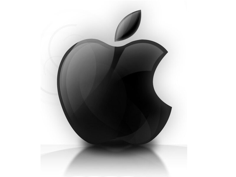 Black Apple Logo — Minimalist