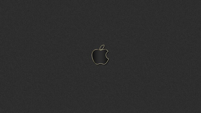 Black Apple Logo — Neutral, Minimalist, Leaf