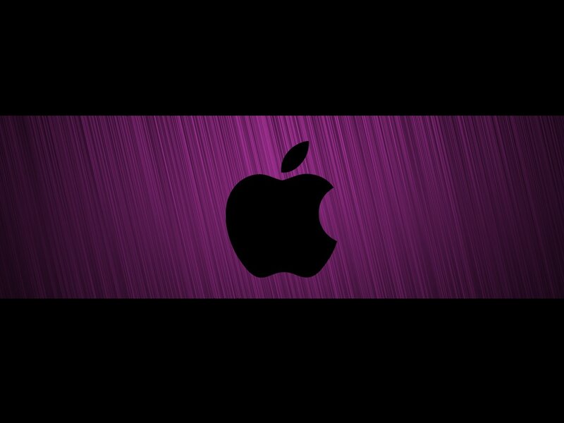 Black Apple Logo — Purple, Dark