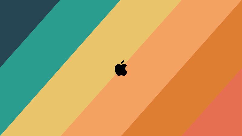Black Apple Logo — Teal