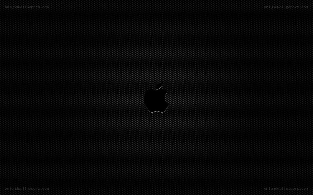 black apple logo wallpaper