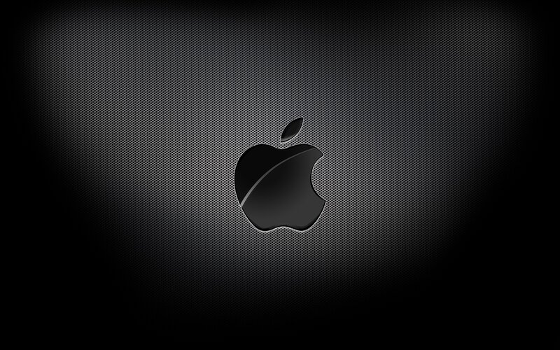 black apple logo wallpaper
