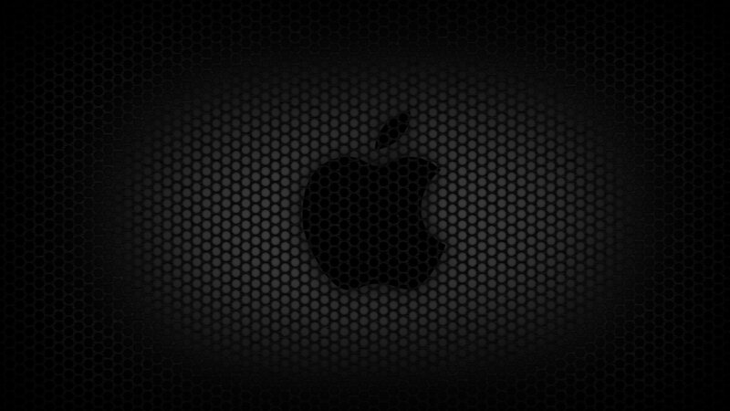 black apple logo wallpaper