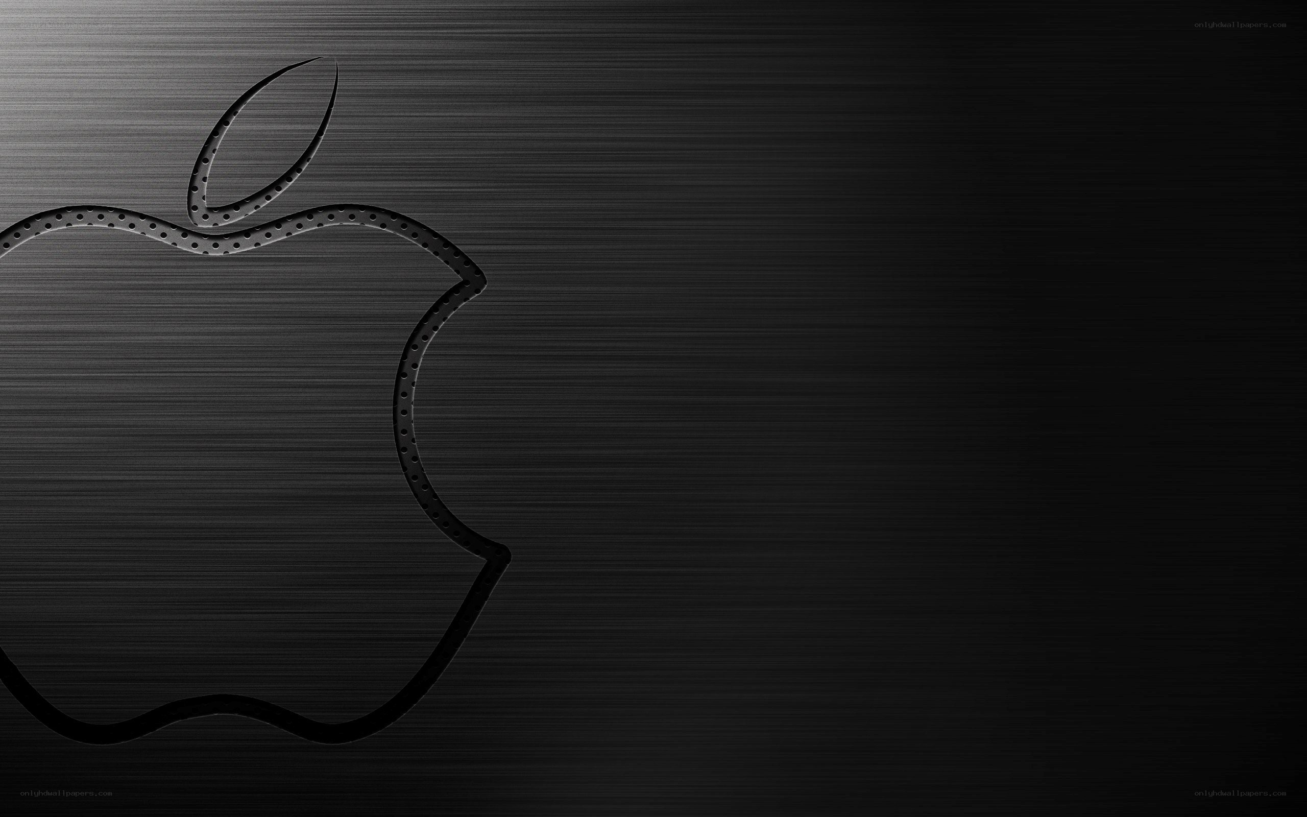 black apple logo wallpaper