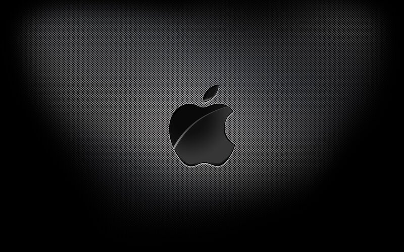 black apple logo wallpaper