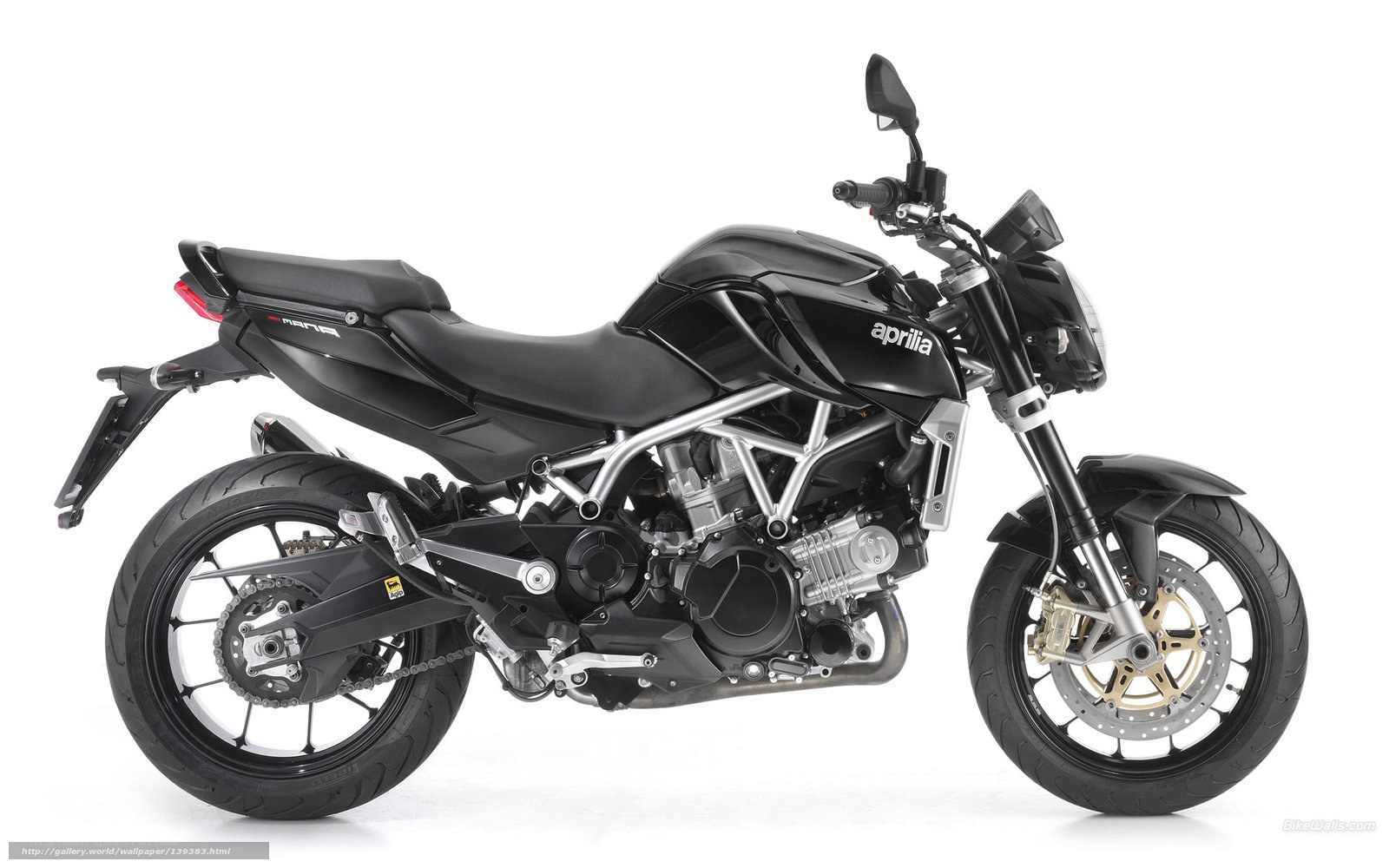 Black Aprilia motorcycle