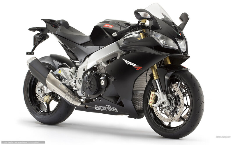 Black Aprilia RSV4 motorcycle