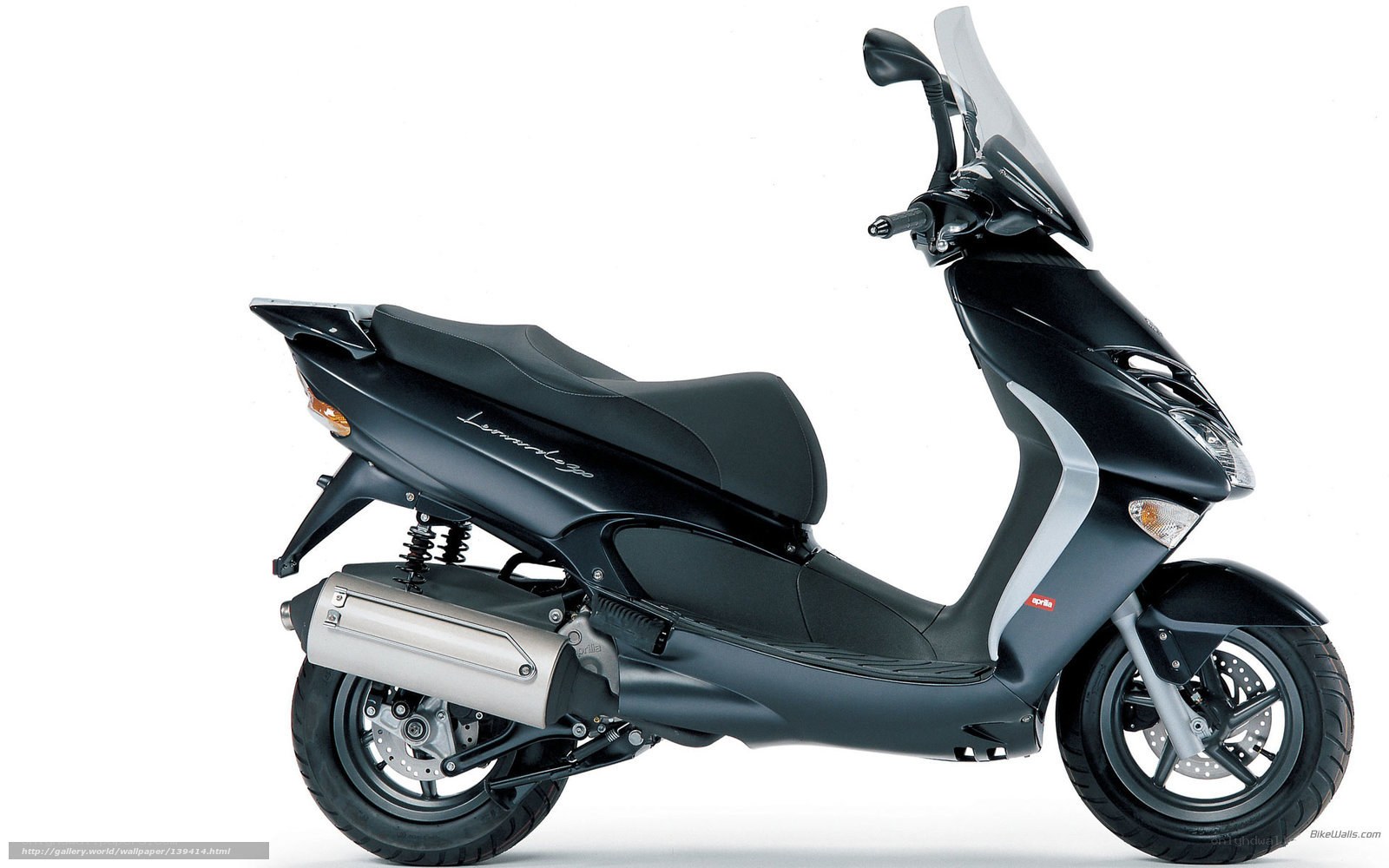 Black Aprilia scooter